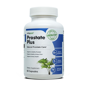 Prostate Plus supplement on white background