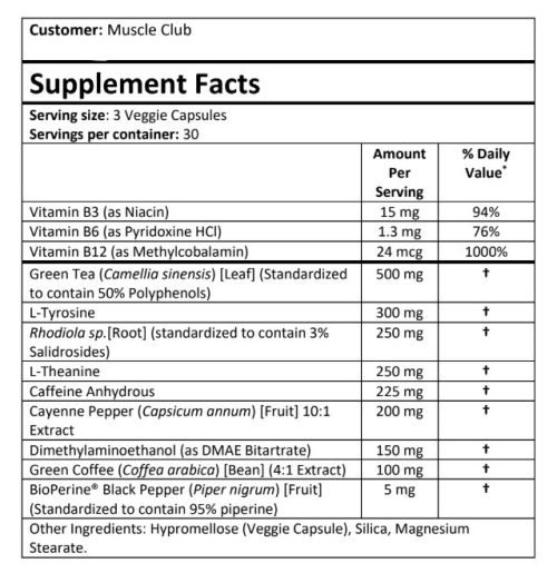 Prime Shred nutritional facts