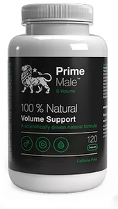 Prime Male S-Volume supplement container and front label